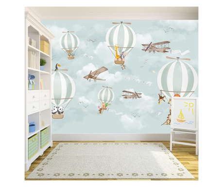 Σετ 4 ταπετσαρίες Balloons and Animals Kids Room 91x260 cm