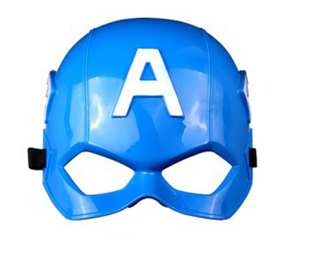Μάσκα Captain America με φώτα για παιδιά, 20 cm, μπλε