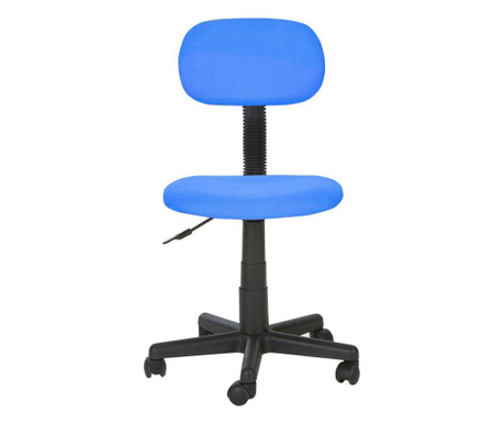 Scaun de birou ergonomic, inaltime reglabila, rotativ, material textil, albastru, Buz