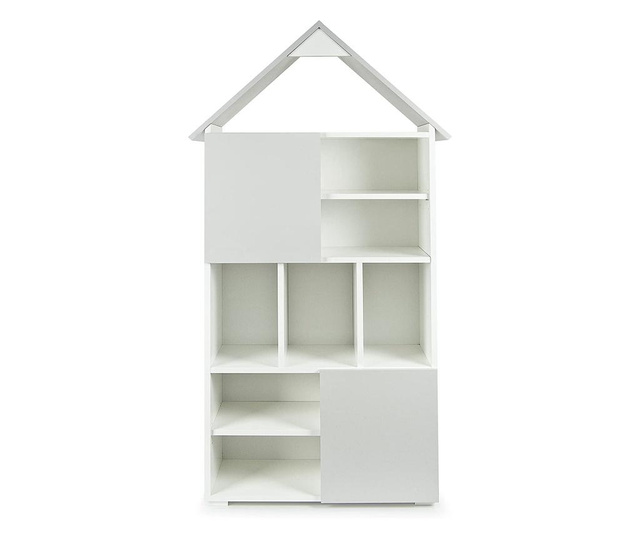 Βιβλιοθήκη με 10 διαμερίσματα Super cottage White&gray