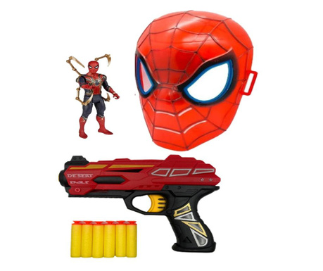 Σετ μάσκα, φιγούρα και όπλο Spiderman για αγόρια