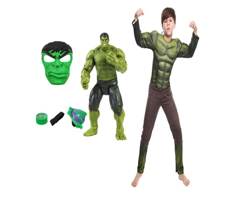 Κλασική στολή Hulk με μύες και αξεσουάρ για αγόρια