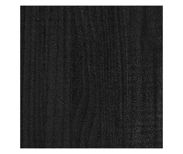 Ζαρντινιέρες 2 τεμ. Μαύρο 70 x 70 x 70 εκ. Μασίφ Ξύλο Πεύκου