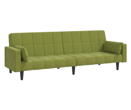 Καναπές Κρεβάτι Διθέσιος Αν. Πράσινο Βελούδινος & 2 Μαξιλάρια