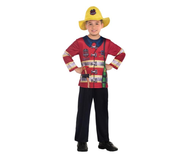 Παιδική στολή πυροσβέστη με καπέλο