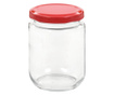 Βάζα Μαρμελάδας 96 τεμ. 230 ml Γυάλινα με Κόκκινα Καπάκια