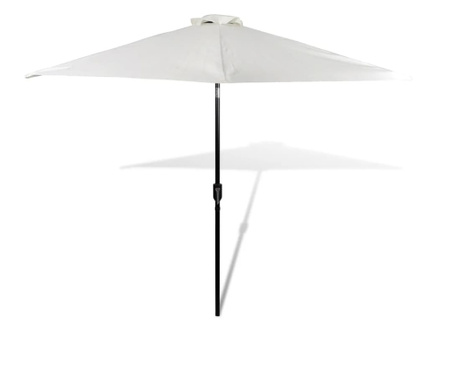 Ομπρέλα Λευκό της Άμμου 3 μ. με Ατσάλινο Στύλο