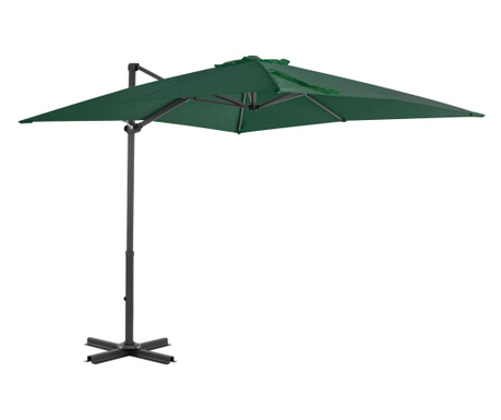 Ομπρέλα Κρεμαστή Πράσινη 250 x 250 εκ. με Ιστό Αλουμινίου