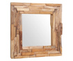 Καθρέφτης Διακοσμητικός Τετράγωνος 60 x 60 εκ. από Ξύλο Teak