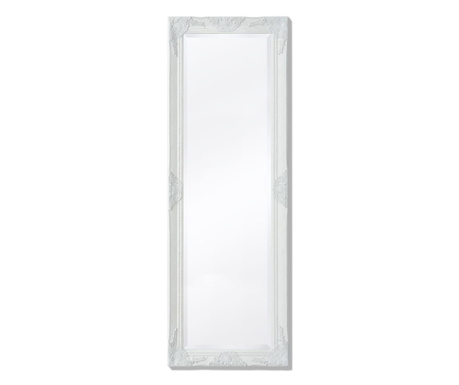 Καθρέφτης Τοίχου με Μπαρόκ Στιλ Λευκός 140 x 50 εκ.