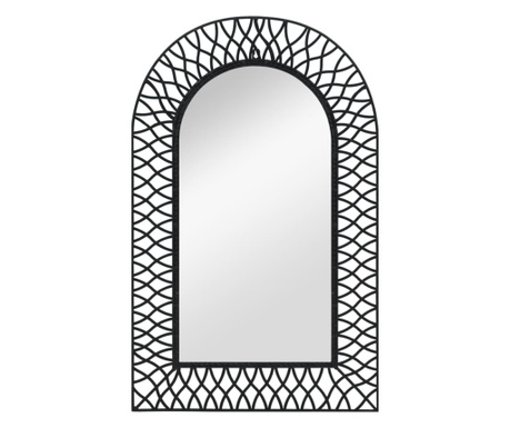 Καθρέφτης Τοίχου Καμπυλωτός Μαύρος 50 x 80 εκ.