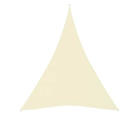 Πανί Σκίασης Τρίγωνο Κρεμ 5 x 7 x 7 μ. από Ύφασμα Oxford