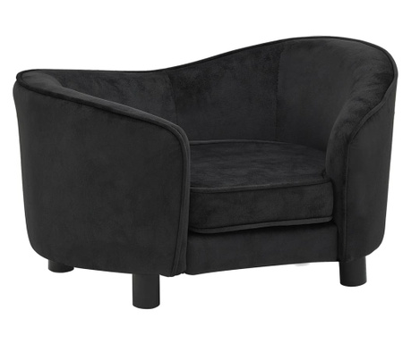 Καναπές - Κρεβάτι Σκύλου Μαύρος 69 x 49 x 40 εκ. Βελουτέ