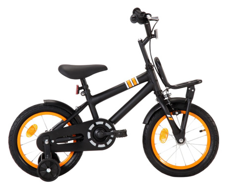 Ποδήλατο Παιδικό Μαύρο/Πορτοκαλί 14 Ιντσών με Μπροστινή Σχάρα