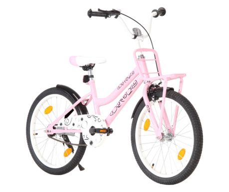 Ποδήλατο Παιδικό Ροζ/Μαύρο 20 Ιντσών με Μπροστινή Σχάρα