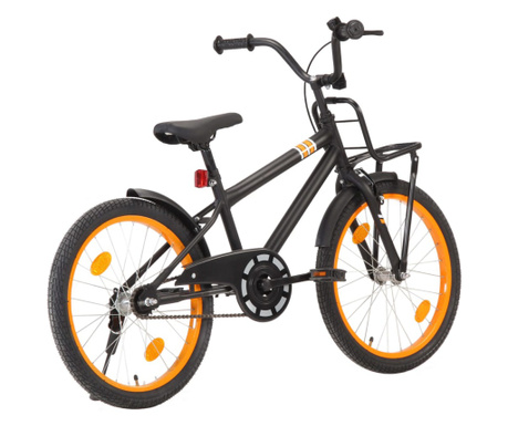 Ποδήλατο Παιδικό Μαύρο/Πορτοκαλί 20 Ιντσών με Μπροστινή Σχάρα