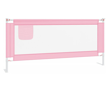 Μπάρα Κρεβατιού Προστατευτική Ροζ 200 x 25 εκ. Υφασμάτινη