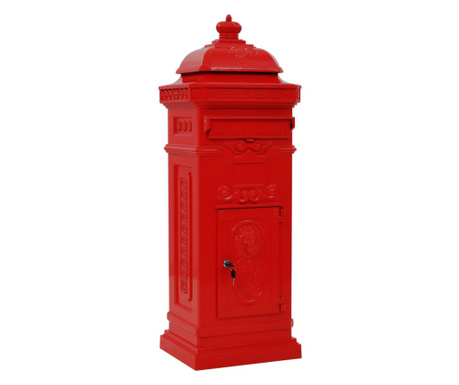 Γραμματοκιβώτιο Vintage Στιλ Κόκκινο με Αντοχή στη Σκουριά