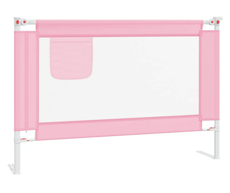 Μπάρα Κρεβατιού Προστατευτική Ροζ 100 x 25 εκ. Υφασμάτινη