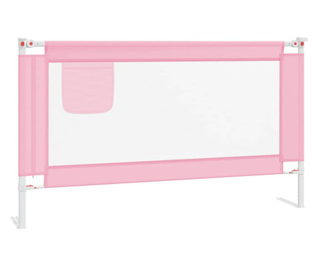 Μπάρα Κρεβατιού Προστατευτική Ροζ 140 x 25 εκ. Υφασμάτινη