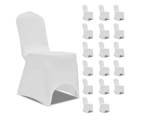 Καλύμματα Καρέκλας Ελαστικά Λευκά 18 τεμ.