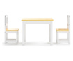 Παιδικό Σετ Τραπέζι με Καρέκλες 3 τεμ. Λευκό και Μπεζ MDF