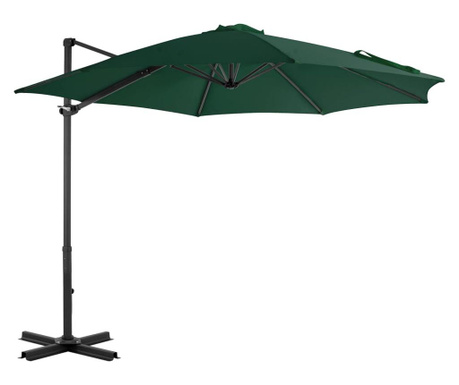 Ομπρέλα Κρεμαστή Πράσινη 300 εκ. με Ιστό Αλουμινίου