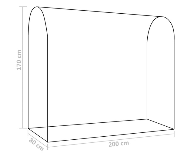 Θερμοκήπιο με Πόρτα με Φερμουάρ 200 x 80 x 170 εκ.