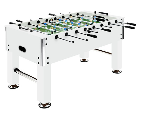 Ποδοσφαιράκι Επιτραπέζιο Λευκό 140x74,5x87,5 εκ. 60 κ. Ατσάλι